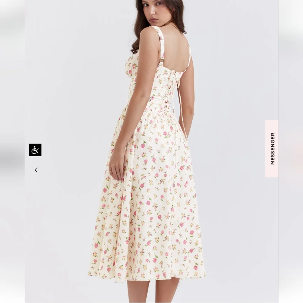 House of CB Tatiana Rose Print Midi Sundress - Picture 9 of 16